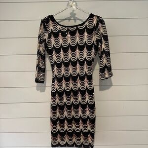 Elegant Black and Gold Sequin Dress